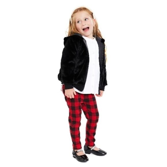 Toddler Girls Long Sleeved Shirt & Plaid Pants 2-Piece Set Size 5T - Picture 7 of 9
